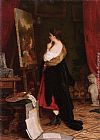 Johann Georg Meyer Von Bremen Canvas Paintings - Admiring The Picture